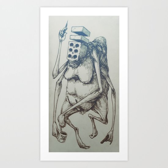 Brick-Death with a Trip-Nip Art Print