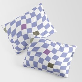 Very peri olive twisted checker pattern Pillow Sham