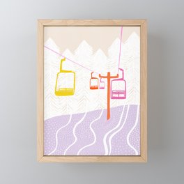 chairlift Framed Mini Art Print
