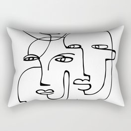 Abstract faces Rectangular Pillow