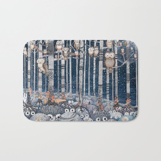 Winter forest Bath Mat