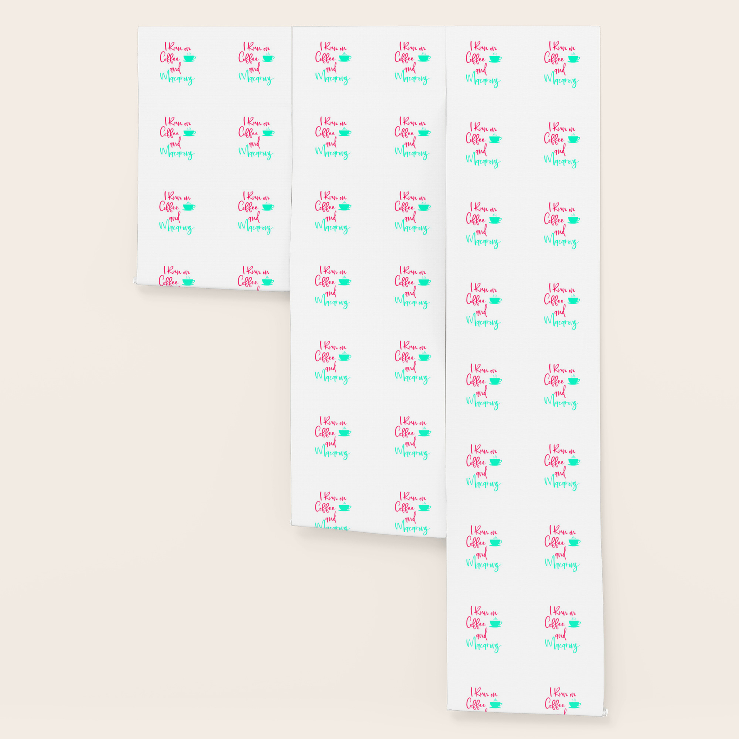 I Run On Coffee And Macarons Funny Baking Quote Wallpaper By At85productions Society6
