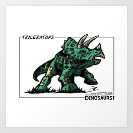 Dinosaur - Triceratops Art Print