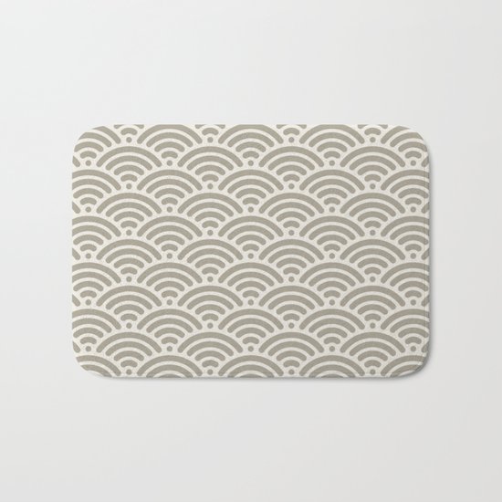 Wave Alabaster Blue Gray Bath Mat