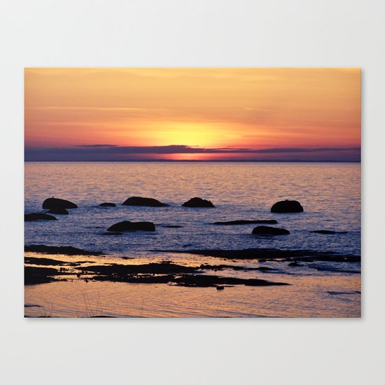Summer's Glow and the Circle of Rocks Canvas Print