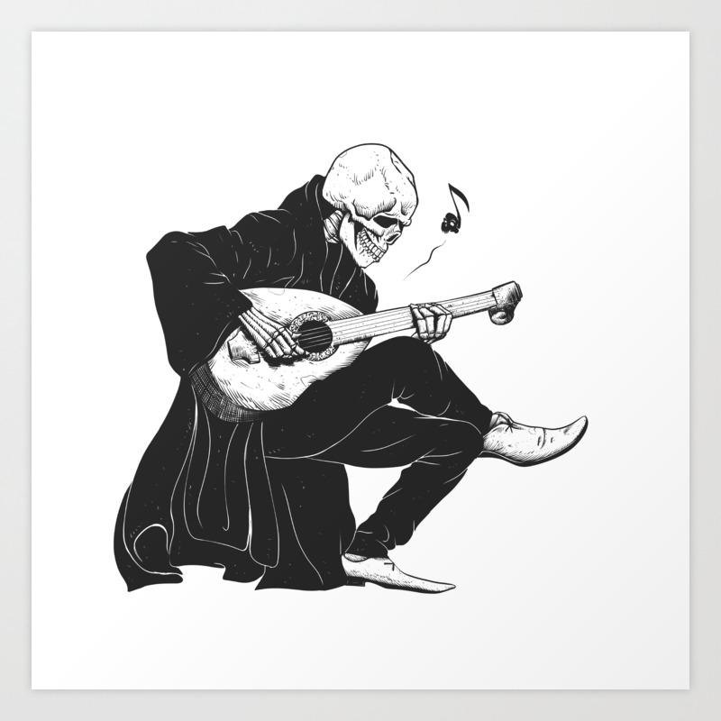 Minstrel Playing Guitar Grim Reaper Musician Cartoon Gothic Skull Medieval Skeleton Death Poet Illus Art Print By Marios Society6 The series was the last produced by the studio; minstrel playing guitar grim reaper musician cartoon gothic skull medieval skeleton death poet illus art print by marios