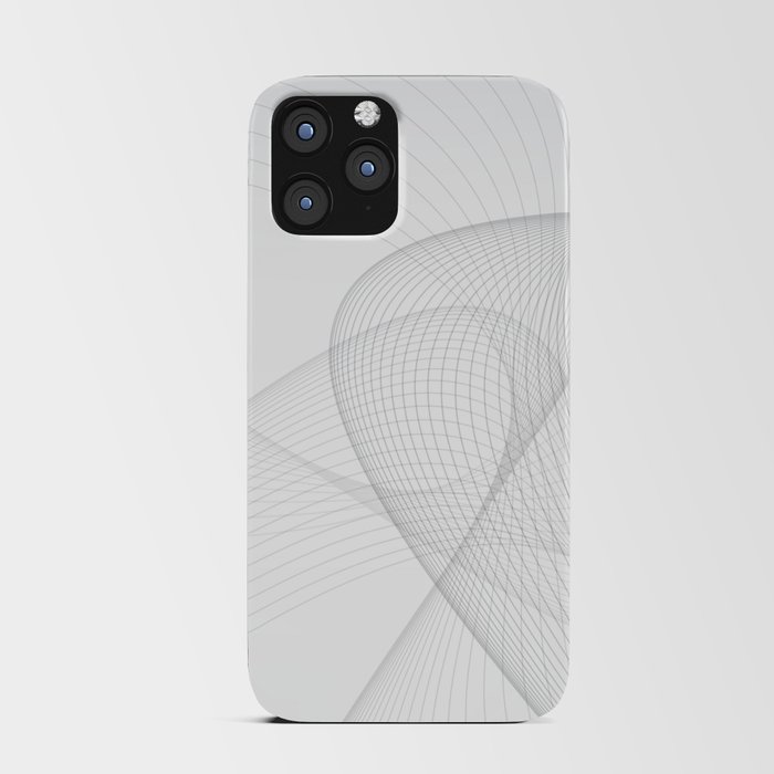 Abstract Flowing grey lines. iPhone Card Case