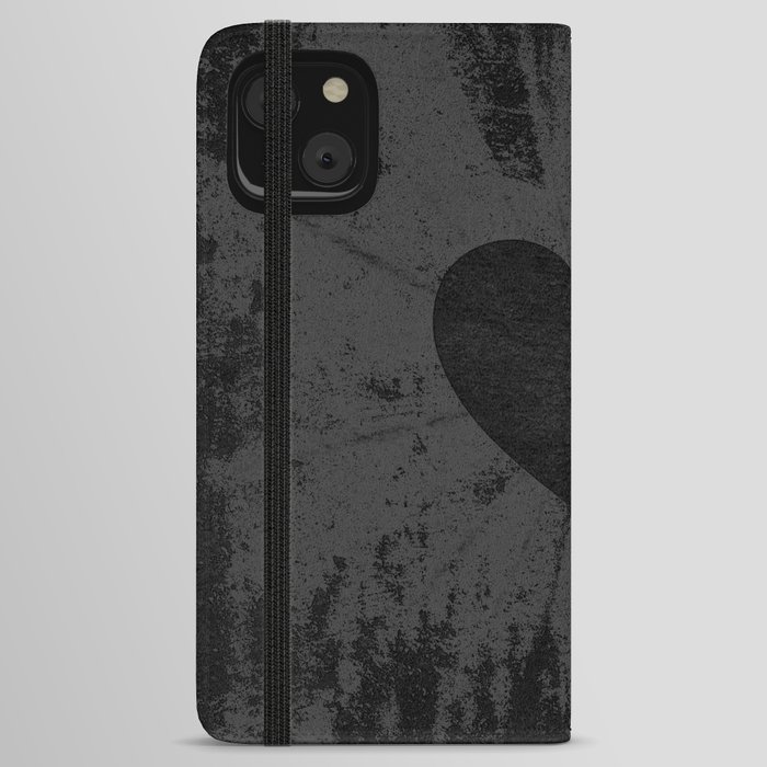 Black heart iPhone Wallet Case