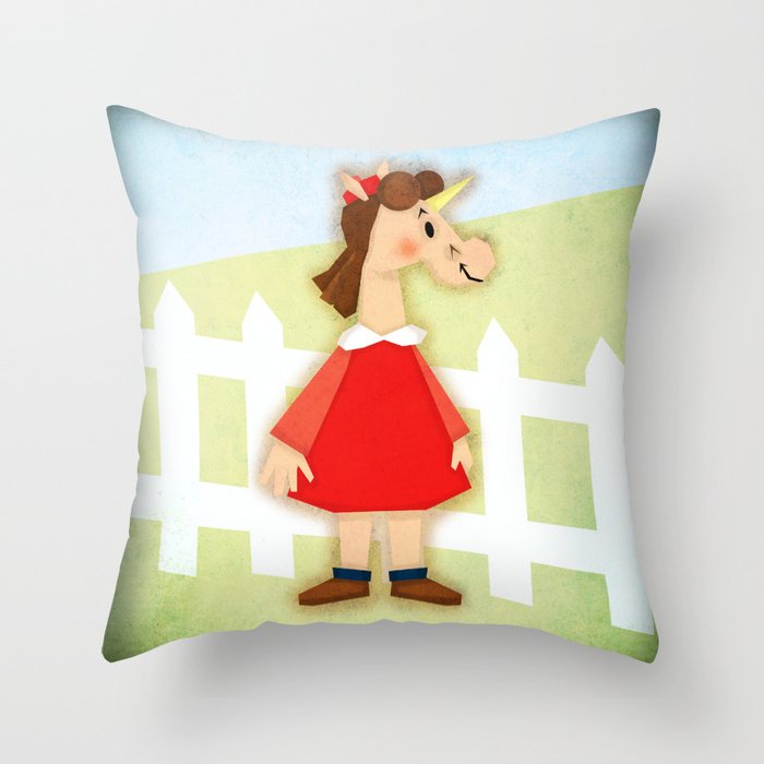 Little Unicorn Throw Pillow
