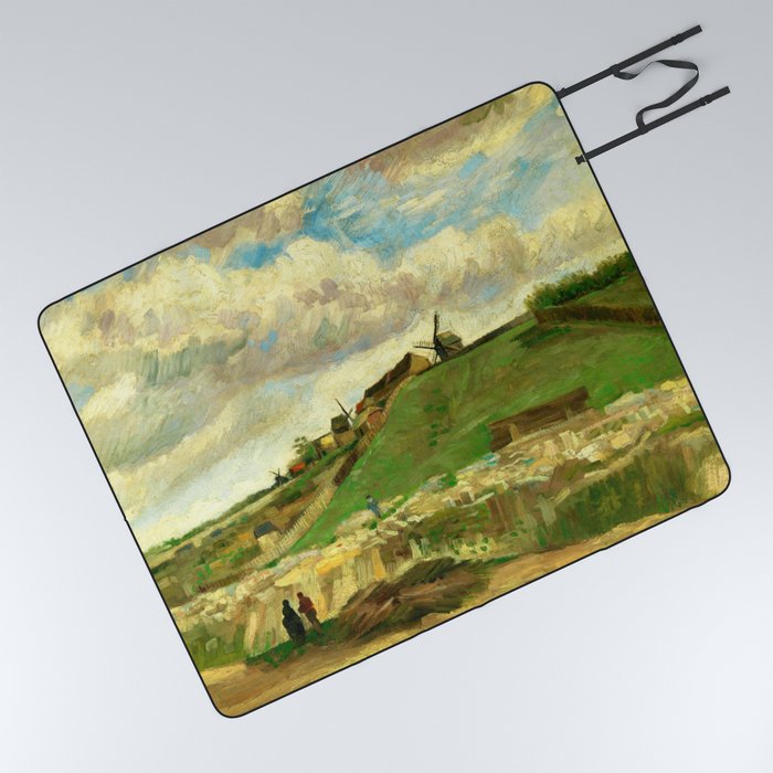 Vincent van Gogh "The hill of Montmartre with stone quarry" Picnic Blanket