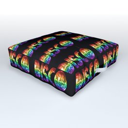 Rainbow Disco Outdoor Floor Cushion | Pride, 70S, Discomusic, Disco, Discopride, Discolover, Discoball, Discofanatic, Mirrorball, 1970S 