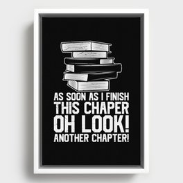Another Chapter Funny Reading Books Framed Canvas