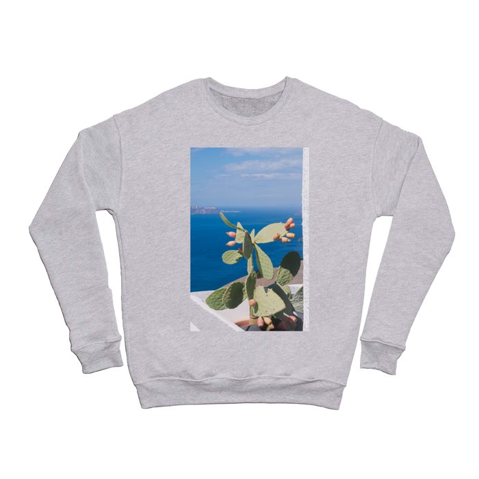 Santorini Cacti Dream #1 #minimal #wall #decor #art #society6 Crewneck Sweatshirt