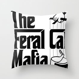 The Feral Cat Mafia Throw Pillow