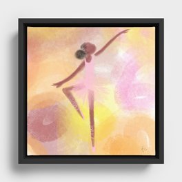 Black Ballerina Framed Canvas