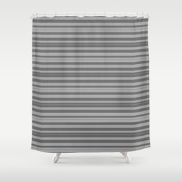 [ Thumbnail: Dim Gray & Dark Grey Colored Striped/Lined Pattern Shower Curtain ]