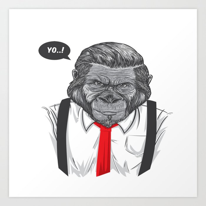 Sick Ape Yo! Gorilla Art Print