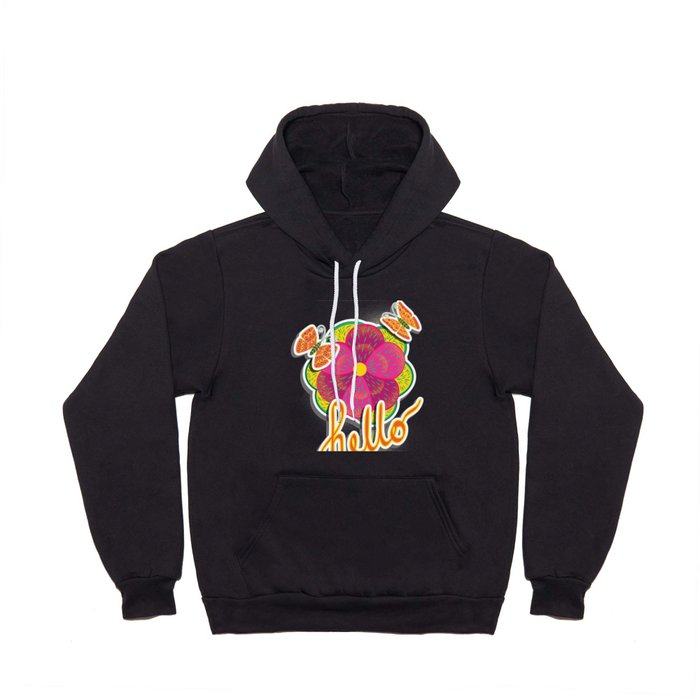 Hello Butterfly and Flower Hoody