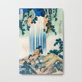 Katsushika Hokusai - Yoro Waterfall in Mino Province Metal Print