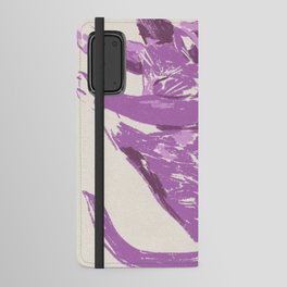 Purple Sleepy Cat Android Wallet Case