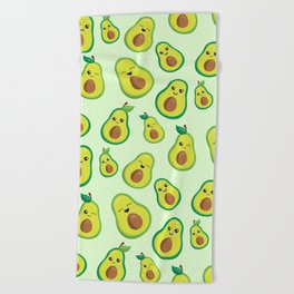Cute Avocado Pattern Beach Towel