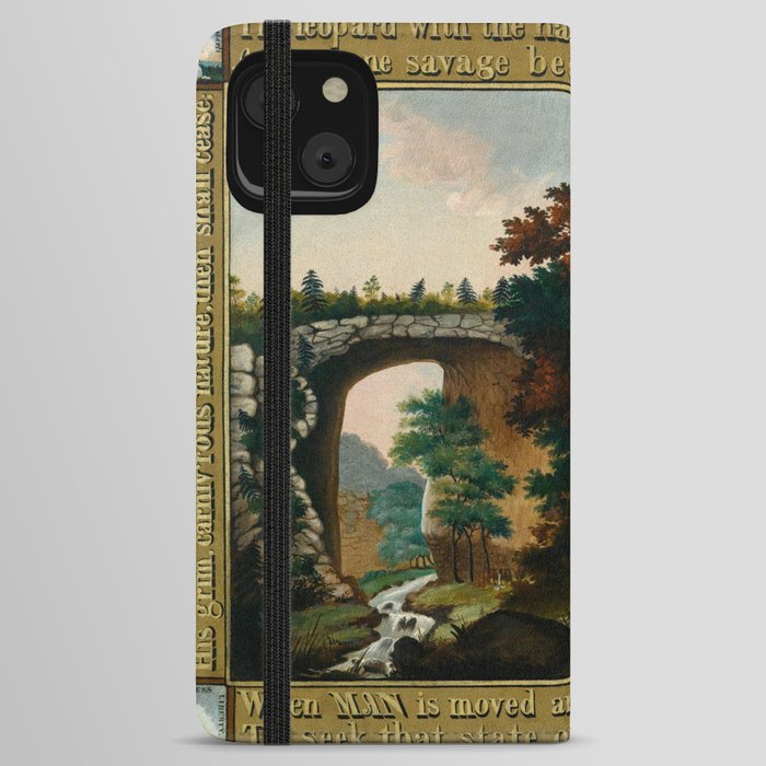 Peaceable Kingdom, 1822-1825 by Edward Hicks iPhone Wallet Case