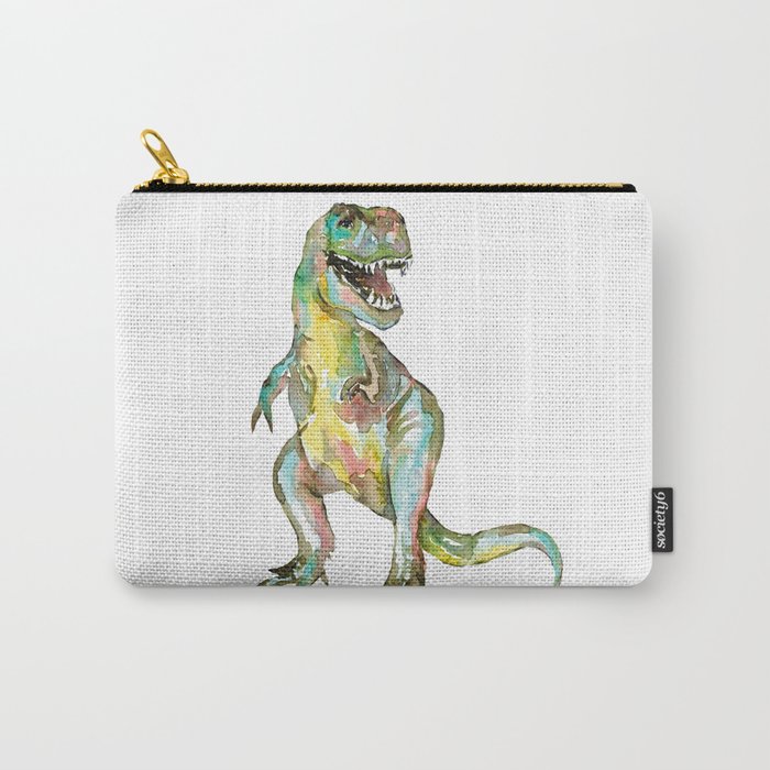 T-rex dinosaur painting watercolour  Carry-All Pouch