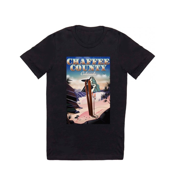 Chaffee County, Colorado, USA Vintage ski poster T Shirt