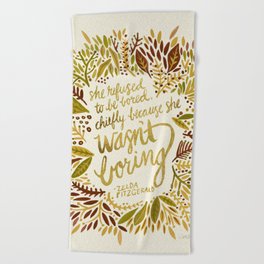 Zelda Fitzgerald – Fall Palette Beach Towel