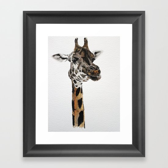 Giraffa camelopardalis Framed Art Print