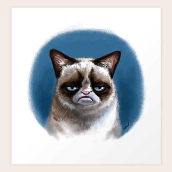 Grumpy Cat Art Print