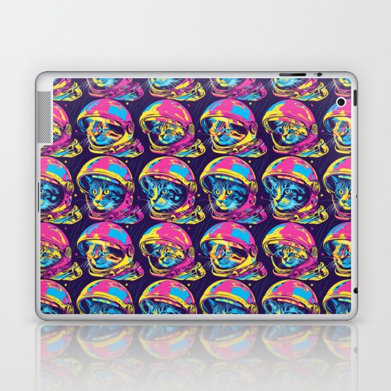 Astro Cats in Space Pattern Laptop & iPad Skin