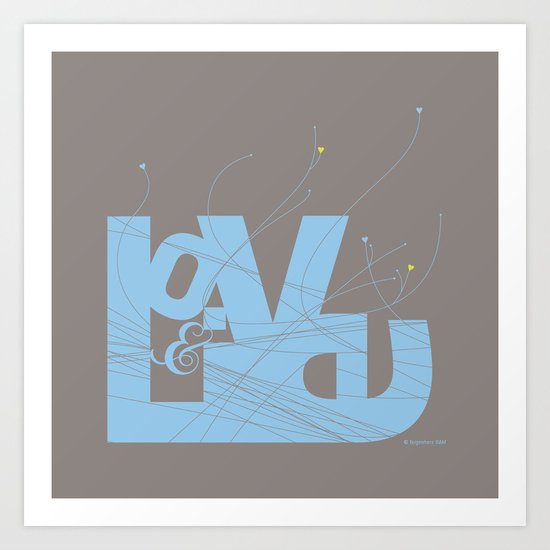 Love & Live (lines1) Art Print
