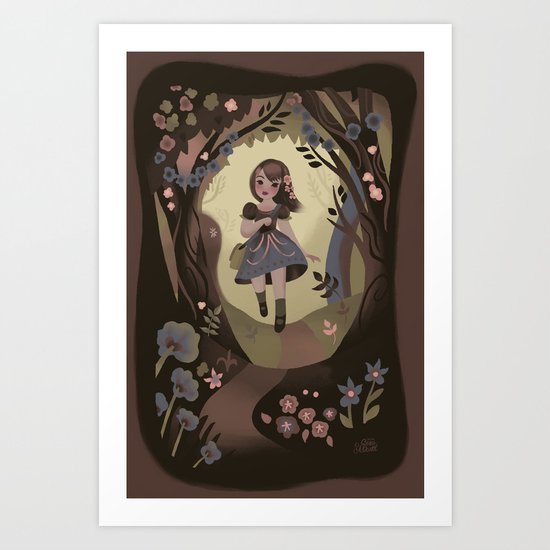 Following Flowers Art Print