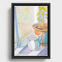 Morning Light - Pitcher and Plant Framed Canvas