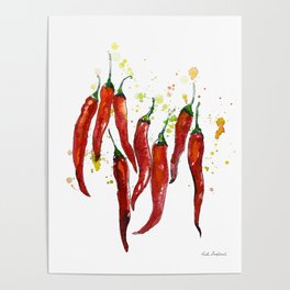 red chili pepper Poster