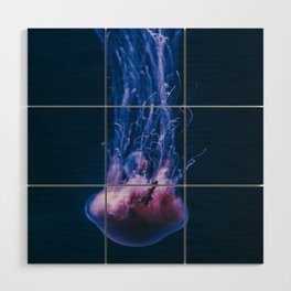 Diving Jellyfish Wood Wall Art