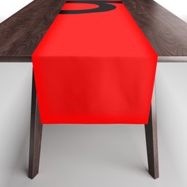 NUMBER 9 (BLACK-RED) Table Runner