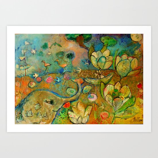 THREE OF HARTS Art Print