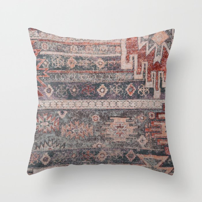 Heritage Vintage Bohemian Design Throw Pillow