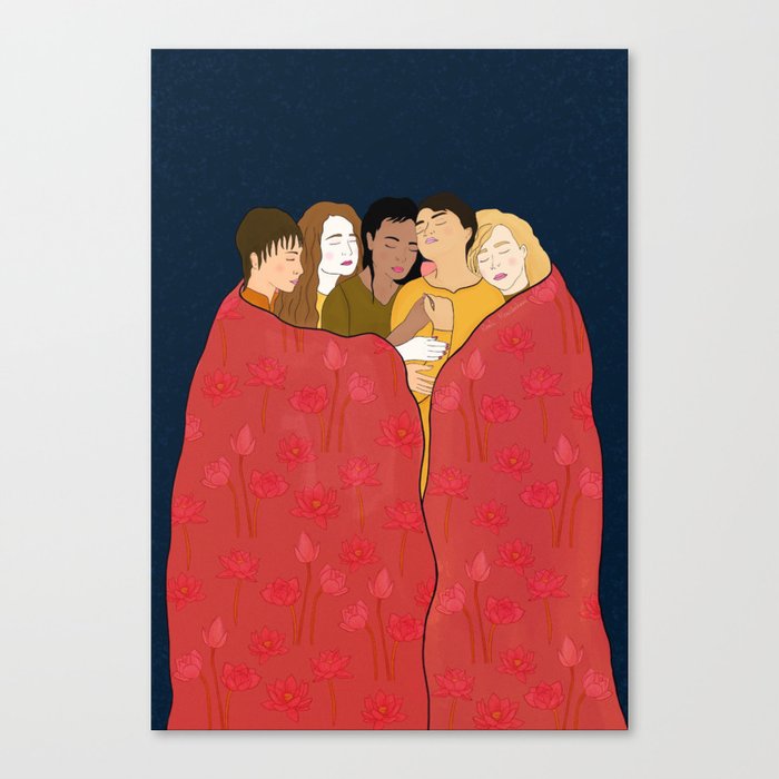 Sisterhood as a blanket Canvas Print