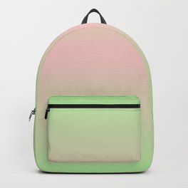 PARADISE MIST green & pink colors ombre pattern  Backpack | Light, Pink, Ombre, Rose, Simple, Tones, Soft, Minimalist, Nowcolor, Trendy 