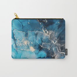 Cosmic Azure + Midnight Blue Abstract Starscape Carry-All Pouch
