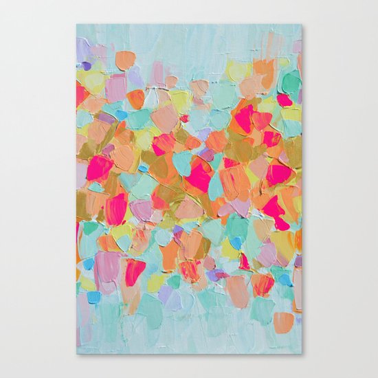 Pink Flamingo Party Canvas Print