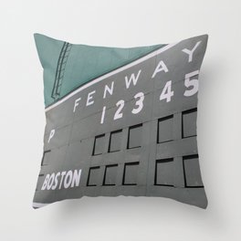 Fenwall -- Boston Fenway Park Wall, Green Monster, Red Sox Throw Pillow