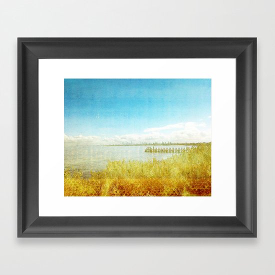 the bay _ elwood beach Framed Art Print
