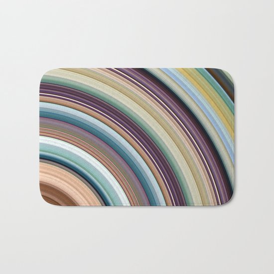 Colorful Planetary Rings Bath Mat