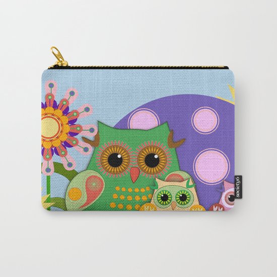 Owls, Flowers Fantasy design Carry-All Pouch