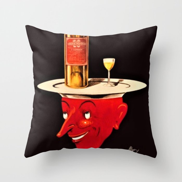 1931 Elixir Combier Dessert Liquor Vintage Poster by Mory Malakoff Throw Pillow