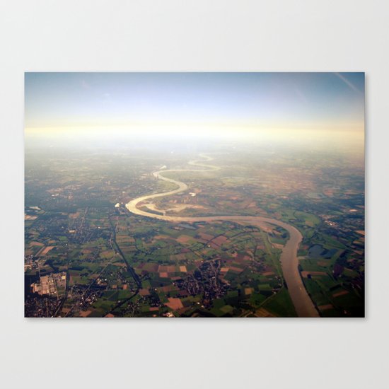 rhine from above. Canvas Print